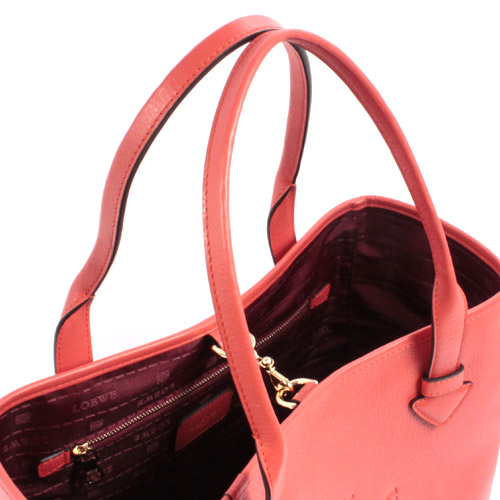 ロエベ LOEWE ヘリテージ トートバッグ コーラルレッド【CORAL】&ゴールド 377.79.751.7130