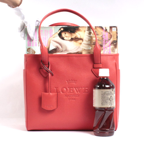 ロエベ LOEWE ヘリテージ トートバッグ コーラルレッド【CORAL】&ゴールド 377.79.751.7130