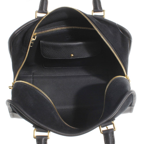 ロエベ LOEWE アマソナ スエード&ゴートレザー ハンドバッグ ブラック 35261A031100