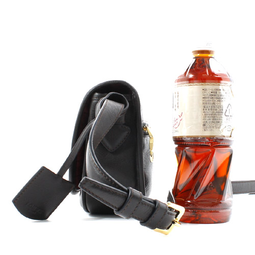 ロエベ LOEWE ヘリテージ ショルダーバッグ ダークブラウン【DARK BROWN】&ゴールド 377.79.753.3110