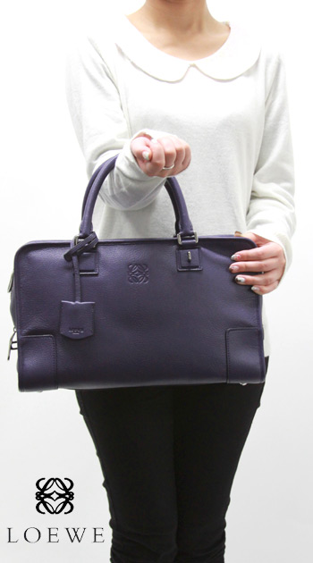 ロエベ LOEWE アマソナ ハンドバッグ バイオレット【VIOLET】＆シルバー 352.35.A22.6120