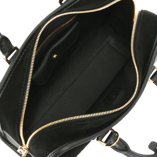 ロエベ LOEWE アマソナ 【AMAZONA】 23 スエード&カーフレザー ハンドバッグ ショルダー付き ブラック 35261 H71 1100