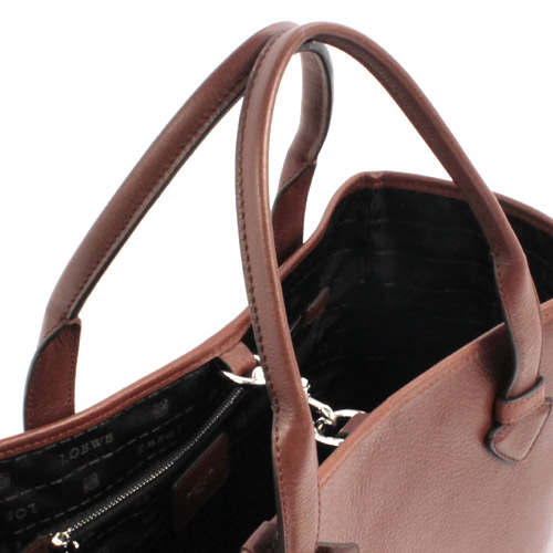 ロエベ LOEWE ヘリテージ トートバッグ ブラウン【TAN】&シルバー 377.79.751.2530