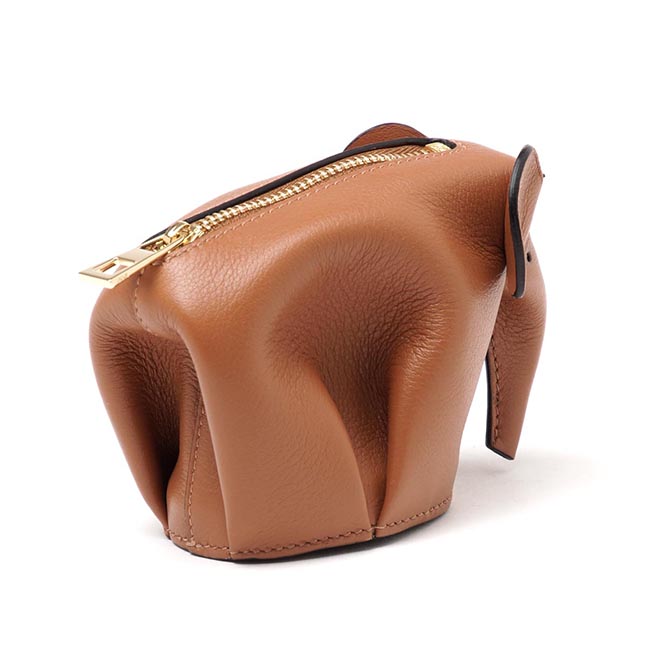 ロエベ/LOEWE コインケース ANIMAL ELEPHANT SMOOTH CALF TAN ブラウン系 19930j g73 2530 レディース