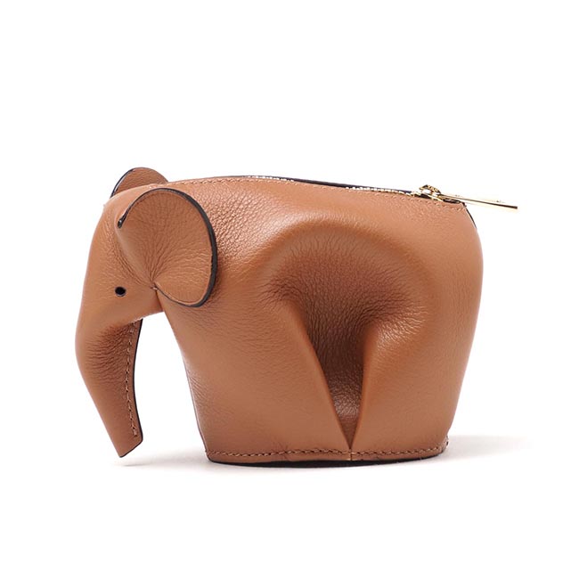 ロエベ/LOEWE コインケース ANIMAL ELEPHANT SMOOTH CALF TAN ブラウン系 19930j g73 2530 レディース