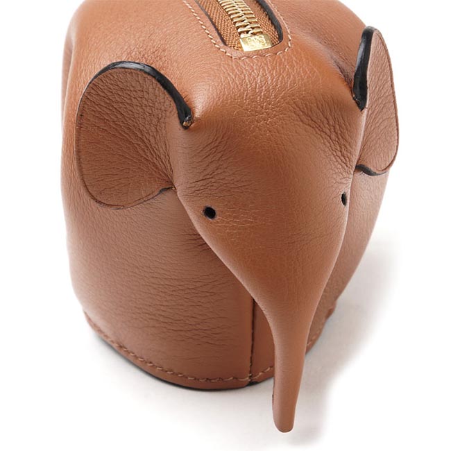 ロエベ/LOEWE コインケース ANIMAL ELEPHANT SMOOTH CALF TAN ブラウン系 19930j g73 2530 レディース