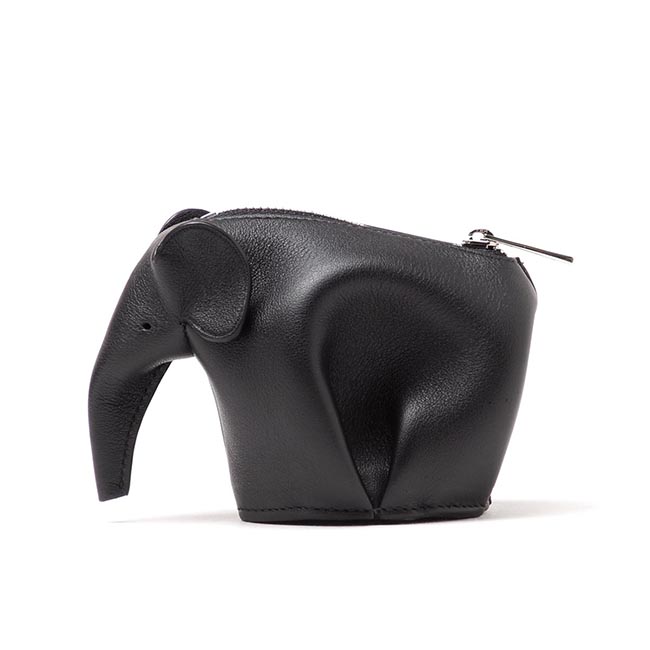 ロエベ/LOEWE コインケース ANIMAL ELEPHANT SMOOTH CALF BLACK ブラック系 19930j g73 1100 レディース