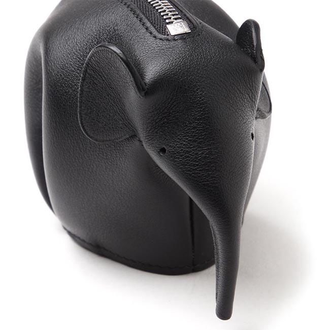 ロエベ/LOEWE コインケース ANIMAL ELEPHANT SMOOTH CALF BLACK ブラック系 19930j g73 1100 レディース
