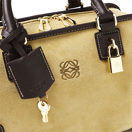 ロエベ/LOEWE ハンドバッグ/AMAZONA28/アマソナ28 SUEDE×CLASSIC CALF /GOLD×BROWN ゴールド×ブラウン35261 a03 8132 4a レディース