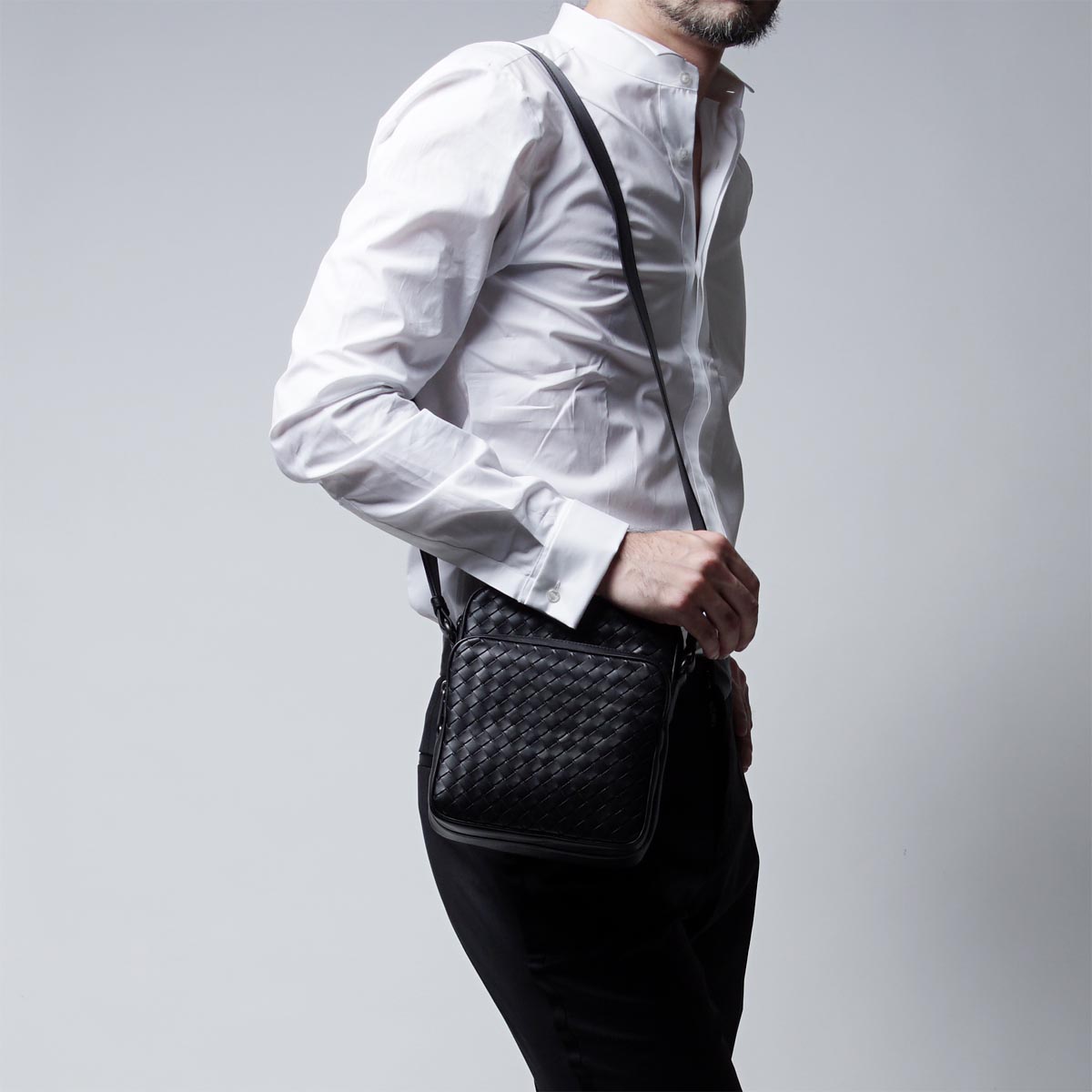 ボッテガヴェネタ/BOTTEGA VENETA ショルダーバッグ VN NERO ブラック系 407649 v4651 1000 メンズ