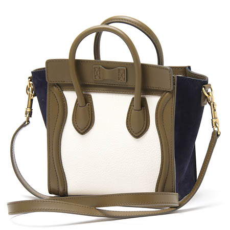 セリーヌハンドバッグ(2WAY仕様)/LUGGAGE/ラゲージ ナノショッパー LEATHER /Cream 16824-3tsb-01cr