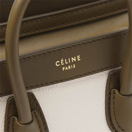 セリーヌハンドバッグ(2WAY仕様)/LUGGAGE/ラゲージ ナノショッパー LEATHER /Cream 16824-3tsb-01cr