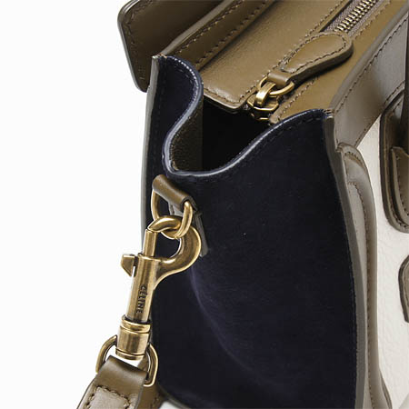 セリーヌハンドバッグ(2WAY仕様)/LUGGAGE/ラゲージ ナノショッパー LEATHER /Cream 16824-3tsb-01cr