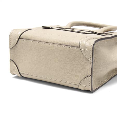 セリーヌ レザーハンドバッグ(2WAY仕様)/LUGGAGE/ラゲージ ナノショッパー /サンドベージュ16824 3lug 03un