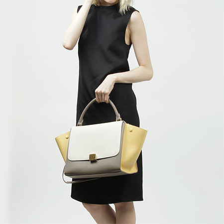 セリーヌ ハンドバッグ(2WAY仕様)/TRAPEZE/トラペーズ LEATHER /Butter16954 3ttl 11bu レディース