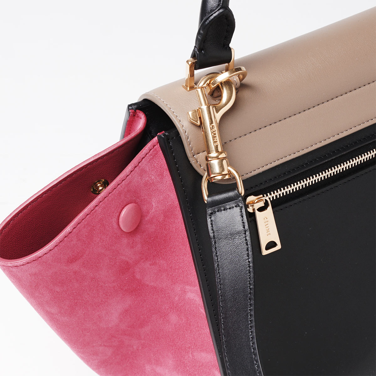 セリーヌ ハンドバッグ(2WAY仕様)/Small Trapeze/トラペーズ LEATHER /Pink マルチカラー系17468 3xde 24pi レディース