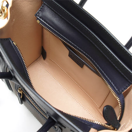 セリーヌ レザーハンドバッグ(2WAY仕様)/LUGGAGE/ラゲージ ナノショッパー /Anthracite16824 3ssb 10an