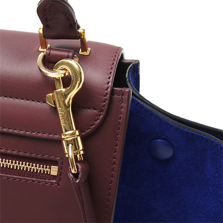 セリーヌ レザーハンドバッグ(2WAY仕様)/TRAPEZE/トラペーズ /Burgundy16954 3stb 28bd【秋冬】 レディース