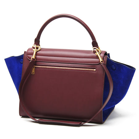 セリーヌ レザーハンドバッグ(2WAY仕様)/TRAPEZE/トラペーズ /Burgundy16954 3stb 28bd【秋冬】 レディース