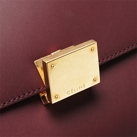 セリーヌ レザーハンドバッグ(2WAY仕様)/TRAPEZE/トラペーズ /Burgundy16954 3stb 28bd【秋冬】 レディース