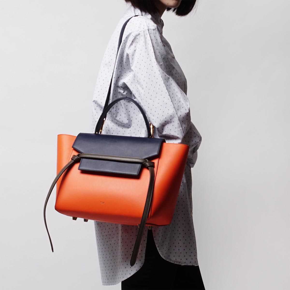セリーヌ/CELINE/ ハンドバッグ(2WAY仕様)/Belt Bag LEATHER /Burnt Orange マルチカラー系17610 3xve 20bt レディース