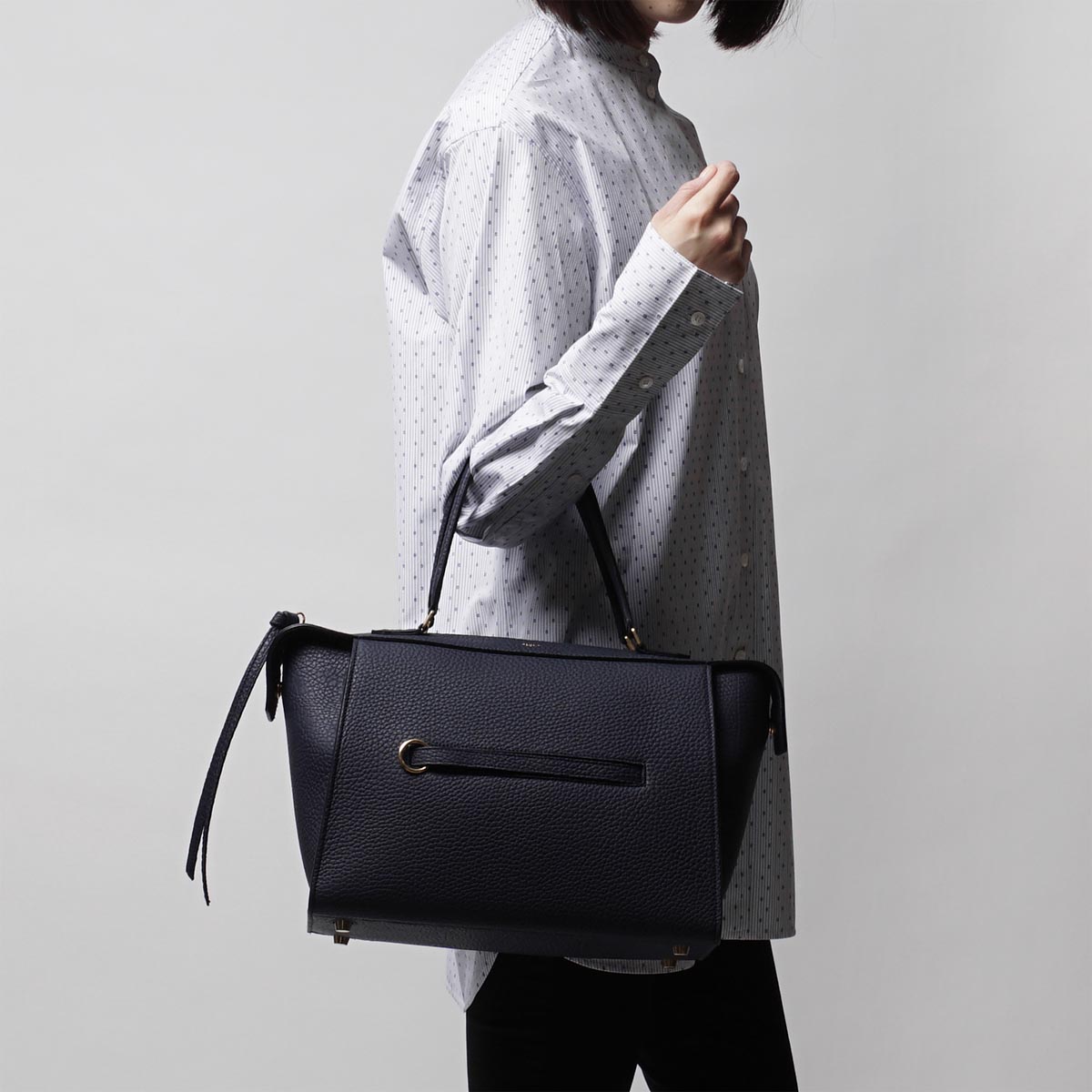 セリーヌ/CELINE/ ボストンバッグ(2WAY仕様)/Ring Small/リング スモール LEATHER /Navy blue ブルー系 17620 3xxb 07oc レディース