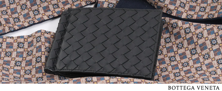 ボッテガヴェネタ BOTTEGA VENETA 二つ折財布【札入れ】 イントレチャート 【INTRECCIATO】 ブラック 123180 V4651 1000 メンズ