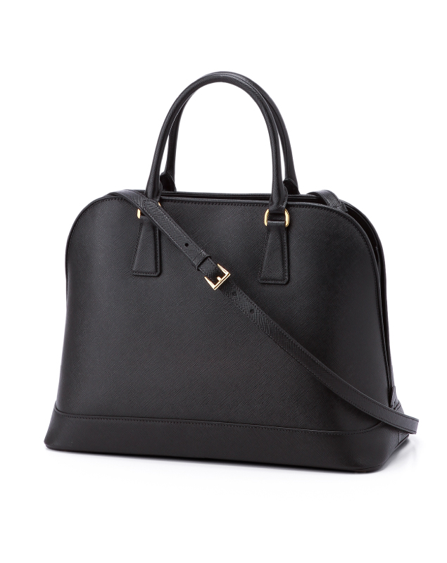 プラダバッグ SAFFIANO LUX ショルダー付 ハンドバッグ BLACK BN2538 NZV F0002
