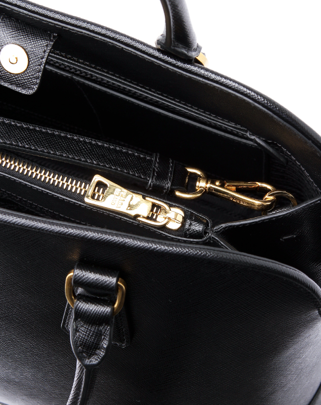 プラダバッグ SAFFIANO LUX ショルダー付 ハンドバッグ BLACK BN2538 NZV F0002