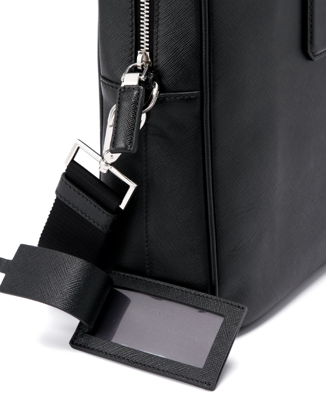 プラダ SAFFIANO TRAVEL ショルダー付 ブリーフケース BLACK VA0891 9Z2 F0002
