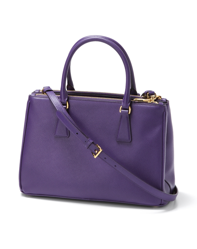 プラダSAFFIANO LUX ショルダー付 ハンドバッグ スモールVIOLA BN1801 NZV F0030