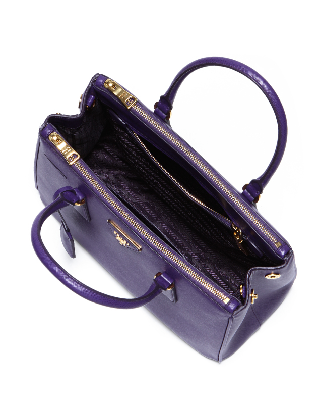 プラダSAFFIANO LUX ショルダー付 ハンドバッグ スモールVIOLA BN1801 NZV F0030