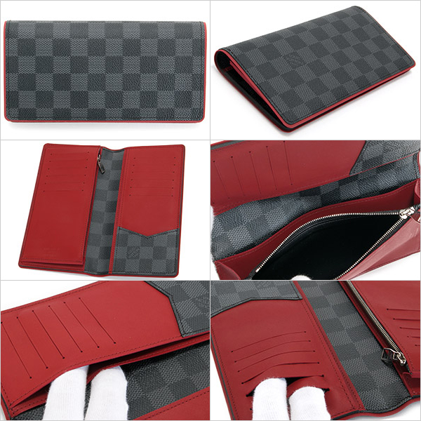 ルイヴィトン LOUIS VUITTON 財布 長財布 メンズ レディース ダミエ・グラフィット ポルトフォイユ・ブラザ ボルドー N63254