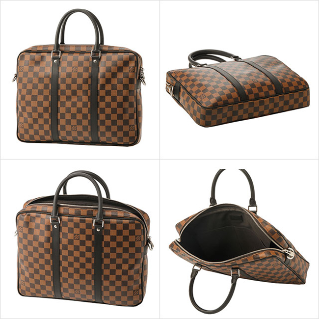 ルイ・ヴィトン LOUIS VUITTON ダミエ バッグ ブリーフケース 2WAY エベヌ N41466