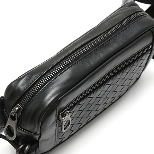 ボッテガヴェネタ BOTTEGA VENETA ウエストバッグ イントレチャート ブラック 368899 VQ121 1000 2015年春夏新作 メンズ