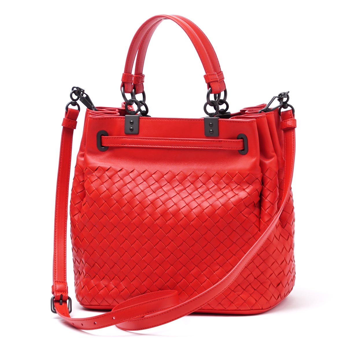 ボッテガヴェネタ/BOTTEGA VENETA ハンドバッグ(2WAY仕様) NAPPA ベスビオ レッド系 420477 v0016 6565 レディース