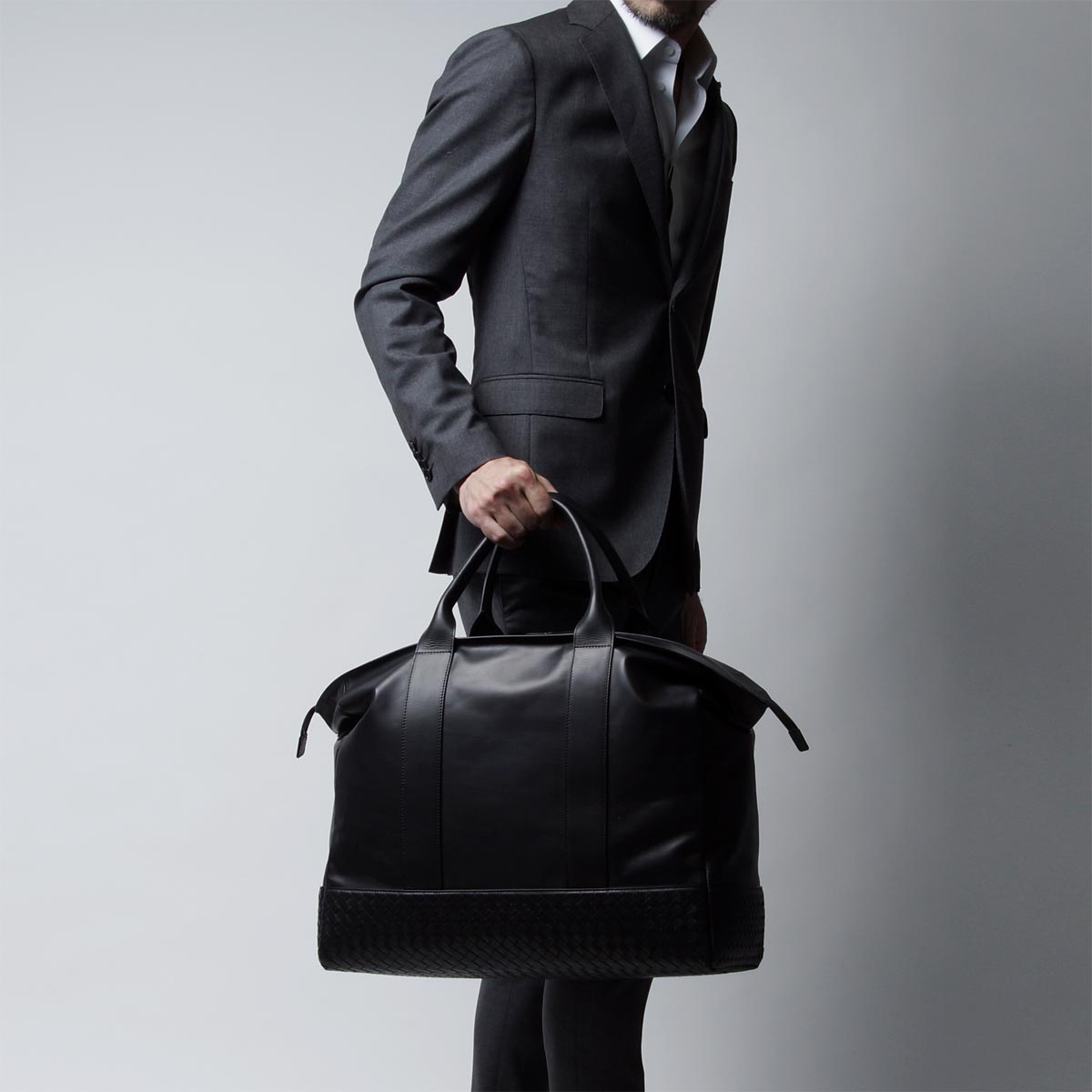 ボッテガヴェネタ/BOTTEGA VENETA ボストンバッグ MATT CALF NERO ブラック系 410784 vm402 1000 メンズ
