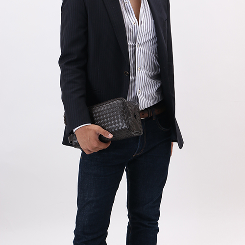 ボッテガヴェネタ バッグ BOTTEGA VENETA セカンドバッグ メンズ レザー ダークブラウン 244706 V4651 2040 EBANO
