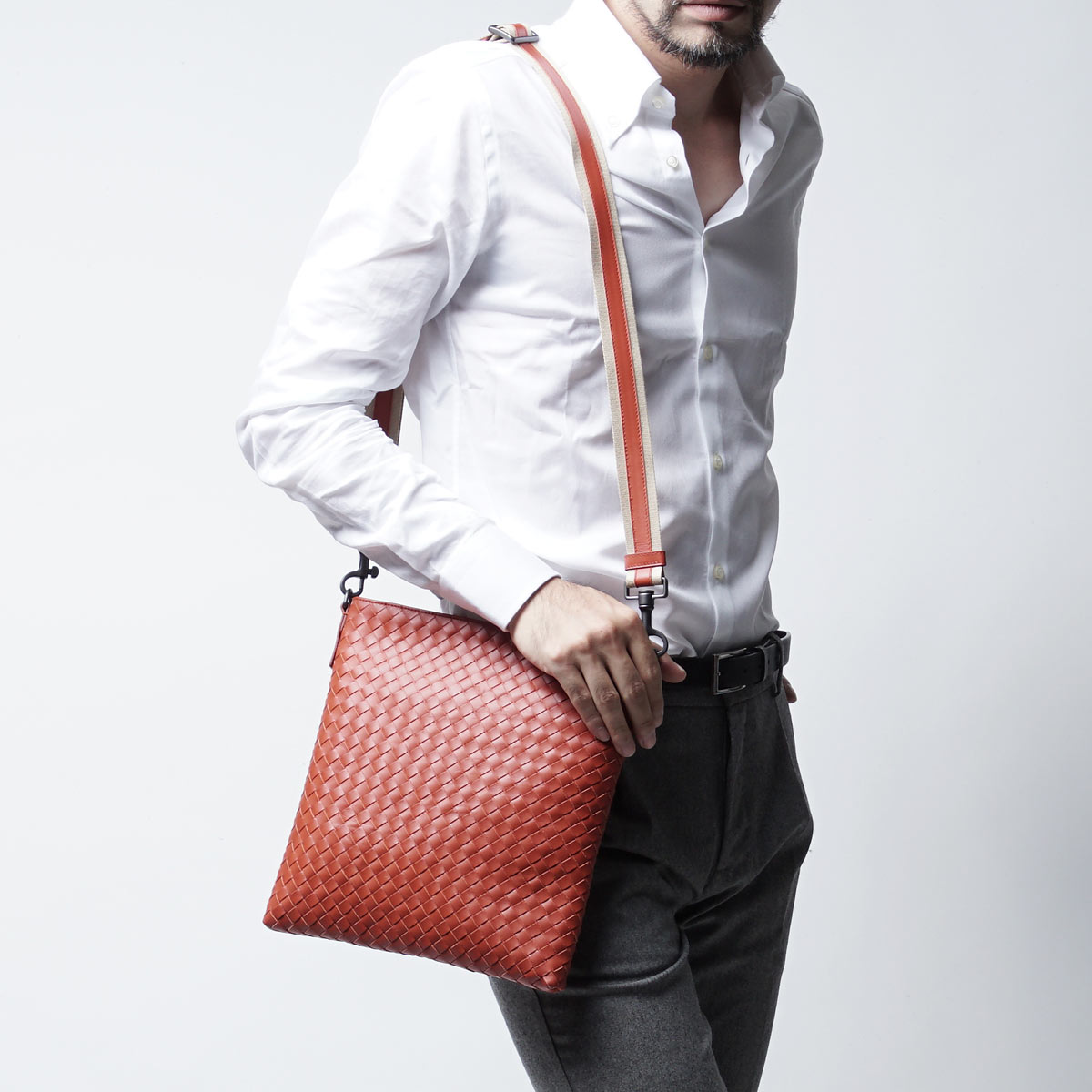 ボッテガヴェネタ/BOTTEGA VENETA ショルダーバッグ/VN /アリゾナ オレンジ系276357 v465c 7566 メンズ