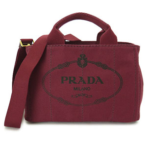 プラダトートバッグ PRADA 2WAY ショルダーバッグ カナパ キャンバス アマラント B2439G CANAPA AMARANTO