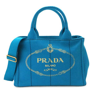 プラダ トートバッグ PRADA 2WAY ショルダーバッグ 『2016年春夏新作』カナパ キャンバス アズーロ 1BG439 ZKI F0013
