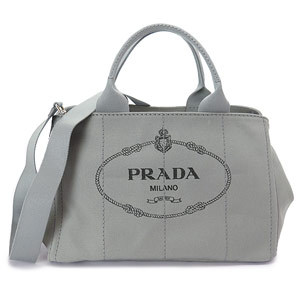 プラダ トートバッグ PRADA 2WAY ショルダーバッグ カナパ キャンバス メルクリオ BN2642 ZKI F0048