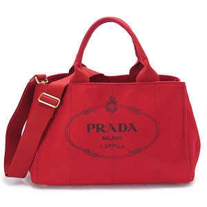 プラダ トートバッグ PRADA 2WAY ショルダーバッグ カナパ キャンバス ロッソ BN2642 ZKI F0011