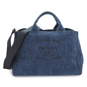プラダ トートバッグ PRADA バッグ メンズ/カナパ CANAPA コットンデニム ロゴプリント デニム B1872B DENIM AVIO