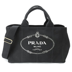 プラダ トートバッグ PRADA 2WAY ショルダーバッグ カナパ キャンバス ブラック B2439G ZKI F0002