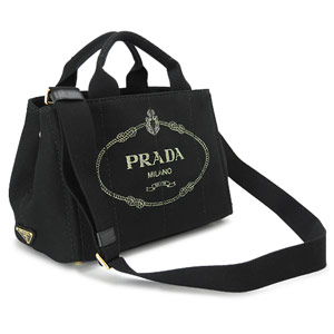プラダ トートバッグ PRADA 2WAY ショルダーバッグ カナパ キャンバス ブラック B2439G ZKI F0002