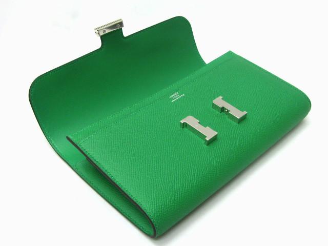 エルメス HERMES コンスタンスロング 長財布 バンブー(シルバー金具) ヴォーエプソン he-ct-1012