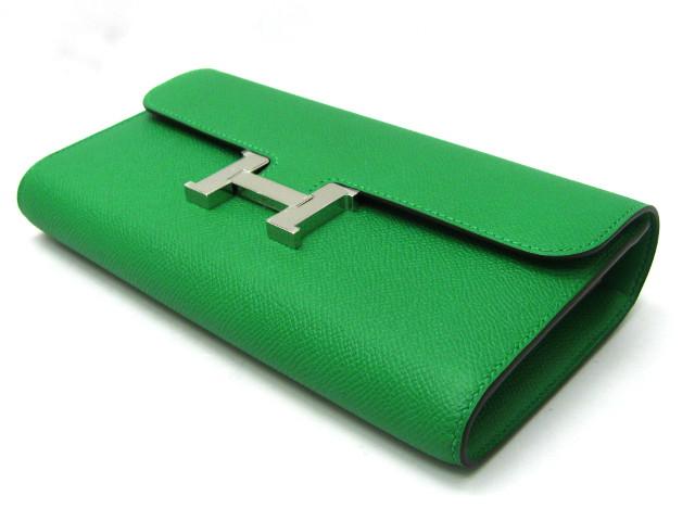 エルメス HERMES コンスタンスロング 長財布 バンブー(シルバー金具) ヴォーエプソン he-ct-1012