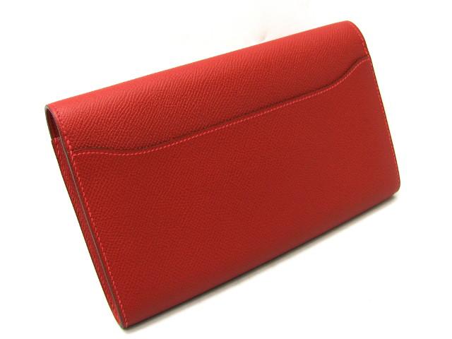 エルメスHERMES コンスタンスロング 長財布 ヴァーミリオン(シルバー金具) ヴォーエプソンhe-ct-1014