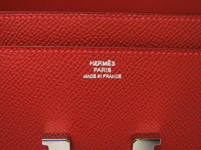 エルメスHERMES コンスタンスロング 長財布 ヴァーミリオン(シルバー金具) ヴォーエプソンhe-ct-1014
